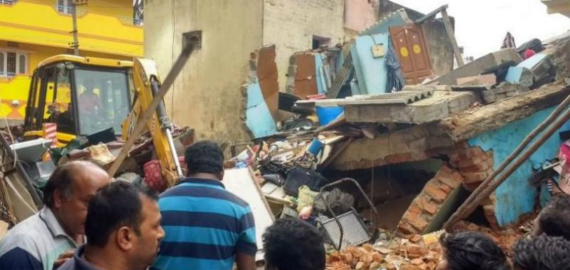 Two Storeyed Building Collapses in Bengaluru,Mango News,Bengaluru Breaking News Today,Bangalore Building Collapse,Building Collapses Near Ejipura in Bengaluru,LPG Cylinder Blast Near Ejipura,Executive Director of Indian Oil Corporation Limited,Cylinder Blast in Bangalore