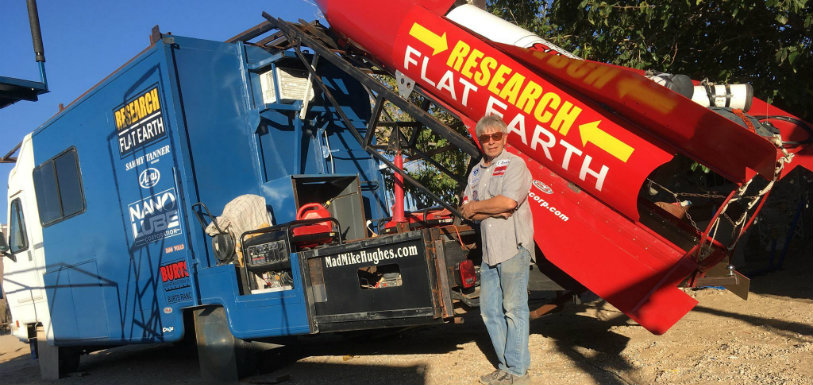 Flat Earther Plans To Launch Himself In Homemade Rocket,Mango News,Research Flat Earth,Mad Mike Plans Launch Himself In Homemade Rocket,Flat Earther Guinness World Record,Flat Earth Project cost Mad Mike,Homemade Rocket To Prove Earth Is Flat,Flat Earther constructed Homemade Rocket