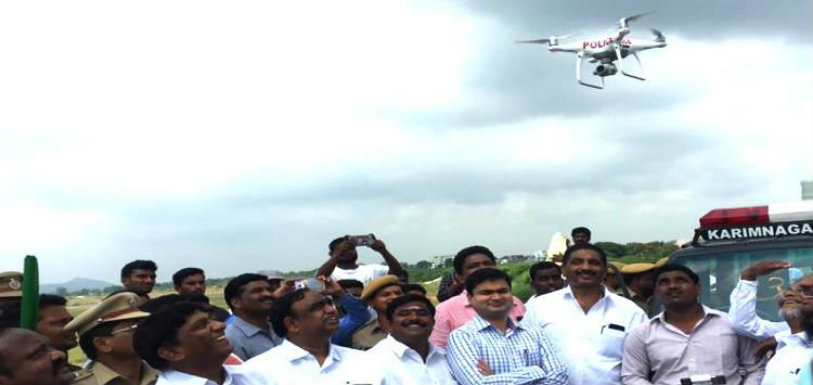 Telangana Police Use Drones To Catch Open Defecation,Mango News,Telangana Breaking News,Telangana Police Use Drones in Karimnagar,Crime News from Karimnagar in Telangana