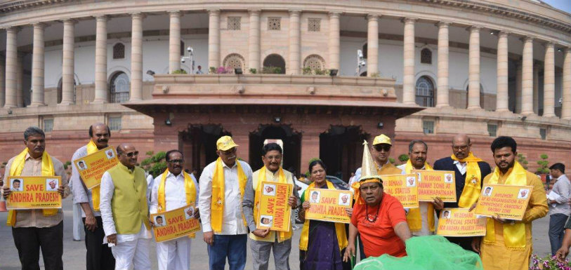 Budget Session Houses Adjourned Over No Confidence Motion Protests,Mango News,Parliament Session Live Updates,Budget Session in Parliament today,Lok Sabha adjourned for the day after uproar over TDP no confidence motion against Modi government,Lok Sabha adjourned till tomorrow amid uproar no confidence motions not taken up,Lok Sabha adjourned for the day after ruckus Govt ready for discussion says Rajnath