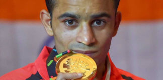 Asian Games 2018: Amit Panghal Wins Boxing Gold, Asian Games 2018 Day 14 Latest News and Updates, ​Amit Panghal clinches India's first boxing gold, 14 Indian Gold Medal Winners at Asian Games, Mango News, Men's Hockey Match India vs Pakistan Latest News, Amit Panghal Beats Olympic Champion Hasanboy Dusmatov, Asian Games 2018, Latest Sports News India Headlines Today