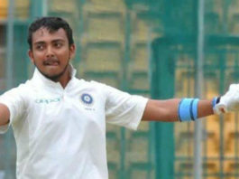 Prithvi Shaw Hits A Century In His Debut Test Match, #PrithviShaw, Mango News, Prithvi Shaw slams Test century on debut, Prithvi Shaw becomes youngest Indian to hit debut Test century, Prithvi Shaw Makes History, India vs West Indies Test Match Highlights, Prithvi Shaw Century Latest Update, Shaw hammers century on Test Debut