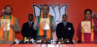 Rajasthan Elections – BJP Releases Manifesto, BJP manifesto Rajasthan 2018, Rajasthan assembly polls, BJP releases manifesto for Rajasthan, Rajasthan assembly election 2018, Rajasthan assembly election 2018, Mango News, Rajasthan Latest News and Updates