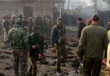Jammu And Kashmir – Six Terrorist Shot Dead In An Encounter, Encounter In Jammu And Kashmir, Jammu And Kashmir Encounter, Mango News, anti terror operation encounter, Pulwama encounter Latest News, six militants Shot Dead, Train services between Srinagar and Banihal suspended