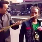 Uttar Pradesh – BJP Leader Assaults Specially Abled Man, BJP leader beats specially abled man, Mango News, BJP leader misbehaviour in UP, specially abled man criticize BJP, Akhilesh Yadav Samajwadi Party latest news, case registered against BJP leader, Mohammad Miya abusing man, BJP leader attacking disabled man in UP