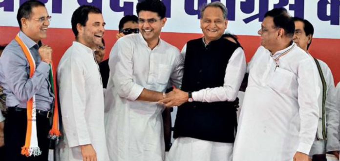 Ashok Gehlot Sworn In As CM Of Rajasthan, Congress chief ministers swearing in updates, Rajasthan CM Oath Latest Update, Ashok Gehlot oath ceremony, Mango News, Rajasthan CM Ashok Gehlot Latest News and Updates, Ashok Gehlot Sworn In as Rajasthan Chief Minister, Ashok Gehlot and Kamal Nath sworn in as CMs