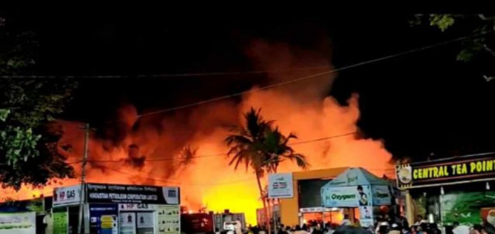 Hyderabad Nampally Exhibition Disrupted By Fire, Hyderabad Numaish 2019 fire accident, Massive Fire At Hyderabad Nampally Exhibition, major fire breaks out at exhibition, Nampally fire mishap, Mango News, Nampally exhibition 2019 fire, Numaish fire mishap, Numaish fire accident 2019, Nampally Numaish fire accident, Fire accident in Nampally exhibition,