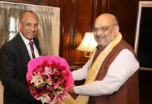 E S L Narasimhan Meets Amit Shah,Mango News,Breaking News Today,Political Latest News,Governor ESL Narasimhan Meets Amit Shah,Governor Narasimhan Meets Home Minister Amit Shah,Governor ESL Narasimhan,Home Minister Amit Shah,Central Government Secretaries,Home Minister of India