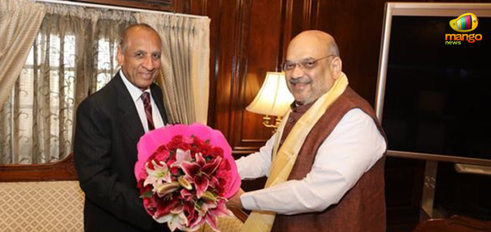 E S L Narasimhan Meets Amit Shah,Mango News,Breaking News Today,Political Latest News,Governor ESL Narasimhan Meets Amit Shah,Governor Narasimhan Meets Home Minister Amit Shah,Governor ESL Narasimhan,Home Minister Amit Shah,Central Government Secretaries,Home Minister of India