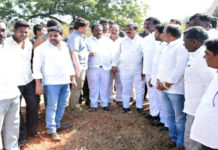 TRS Lays Foundation For Construction Of Party Offices TRS Lay Foundation For Construction Of Party Offices, TRS party offices in Telangana, TRS to spend Rs 19 crore to construct 32 party offices, Bhumi puja for TRS party offices, TRS public representatives, Mango News, Telangana CM KCR Latest News, Cost for TRS New Offices, KTR Latest News