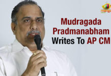 Mudragada Pradmanabham Writes To AP CM Mudragada Pradmanabham Writes To AP CM