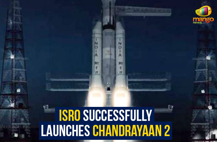 ISRO Successfully Launches Chandrayaan 2, #Chandrayaan2, Chandrayaan 2 launched today, India launches Chandrayaan 2 mission to the Moon, India Moon Mission, India Launches Lunar Mission , India’s landmark mission Chandrayaan 2 takes off, Mango News, Chandrayaan 2 Successfully Launched Aboard GSLV-Mk III Rocket,