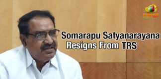 Somarapu Satyanarayana Resigns From TRS, Ex MLA Somarapu Satyanarayana resigns, Ex minister Somarapu Satyanarayana leaves TRS, Somarapu Satyanarayana quits TRS party, TRS Somarapu Satyanarayana resign, Mango News, KCR Latest news and updates, TRS party MLA Resigns