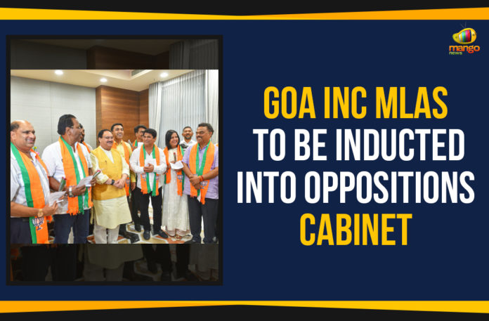 Goa INC MLAs To Be Inducted Into Oppositions Cabinet, Goa Cabinet latest news, 3 Congress rebel MLAs to join Goa Cabinet, Goa Cabinet Reshuffle, Goa Cabinet expansion, Cong rebels inducted in BJP, Mango News, 3 MLAs deserted Congress in Goa,