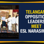 Telangana - Opposition Leaders Meet ESL Narasimhan, CM KCR new Secretariat plan, Congress leaders meet Telangana Governor, Secretariat Reconstruction, Assembly And Secretariat Reconstruction, Telangana new secretariat, Telangana new assembly building, Telangana new secretariat building, Mango News