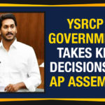 AP Budget Session - YSRCP Government Takes Key Decisions, AP Budget Session Highlights, Andhra Pradesh Budget session, AP Tenant Farmer Bill, Govt Jobs in AP, Anganwadi workers Salary Increased, Andhra Pradesh Assembly Sessions, YS Jagan Latest News, AP Budget Latest Updates, Andhra Budget Key Highlights, Mango News