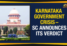 Karnataka Government Crisis – SC Announces Its Verdict Karnataka Government Crisis – SC Announces Its Verdict, Karnataka crisis live updates, Karnataka political crisis, Karnataka live updates, Karnataka political crisis live updates, latest updates on Karnataka crisis, Karnataka Rebel MLA's Resignations, Mango News, Karnataka Govt Trust Vote,