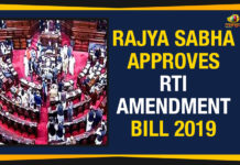 Rajya Sabha Approves RTI Amendment Bill 2019 Rajya Sabha Approves RTI Amendment Bill 2019, Rajya Sabha Passes RTI Amendment Bill, RTI Amendment bill, Parliament approves RTI amendment, RTI Amendment Bill passed in Rajya Sabha, Mango News, Right To Information Amendment Bill 2019, RTI Amendment Bill in the Lok Sabha