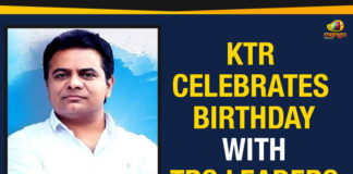 KTR Celebrates Birthday With TRS Leaders, TRS leaders celebrate KTR birthday, KTR launches #GiftASmile challenge, KTR Birthday initiative, TRS chief KT Rama Rao Birthday Celebrations, KCR Son KTR Journey, KTR Birthday Celebrations By TRS Leaders, Mango News