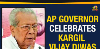 This Is How AP Governor Celebrated Kargil Vijay Diwas, Biswa Bhushan Harichandan CelebratesKargil Vijay Diwas, Kargil Vijay Diwas Updates, Kargil Day 2019, Kargil Victory day, #KargilVijayDiwas, #IndianArmy, #KargilWar, Mango News, Kargil War in 1999, commemorating 20 years of Kargil War, 1999 Kargil War 20th anniversary, Tribute to Kargil war Soldiers