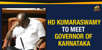 HD Kumaraswamy To Meet Governor Of Karnataka, Karnataka crisis live updates, Karnataka Trust Vote live news, Karnataka Assembly Floor Test Updates, Karnataka Floor Test Live News, Mango News, Speaker Sets 6pm Deadline for Floor Test, No confidence motion Karnataka, CM HD Kumaraswamy seeks appointment with Governor Vajubhai Vala, prolonged delay in trust vote Karnataka