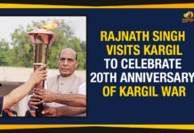 Rajnath Singh Visits Kargil To Celebrate 20th Anniversary Of Kargil War Rajnath Singh Visits Kargil To Celebrate 20th Anniversary Of Kargil War, Rajnath Singh pays tributes to martyred soldiers, Kargil Vijay Diwas, Kargil War 20th anniversary of the Kargil War and the milestone, India, Kargil War Memorial, Defence Minister Rajnath Singh news, Mango News