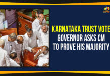 Karnataka Trust Vote – Governor Asks CM To Prove His Majority Karnataka Trust Vote – Governor Asks CM To Prove His Majority, Karnataka Trust Vote live updates, Karnataka Governor asks CM to prove majority, Karnataka crisis live updates, Congress JDS delays trust vote, Karnataka Assembly Floor Test, Karnataka Assembly No Confidence Motion, Mango News