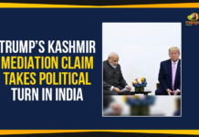 Trump’s Kashmir Mediation Claim Takes Political Turn In India Trump’s Kashmir Mediation Claim Takes Political Turn In India, India Refutes Trump Mediation Claim, India over Donald Trump's Kashmir claims, India denies US President claim on Kashmir mediation, Trump offers to mediate on Kashmir issue, Trump to mediate in Kashmir conflict, Mango News,