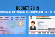 Budget 2019 – Aadhaar Card And PAN Card Interchangeable For IT Returns Budget 2019 - Aadhaar Card And PAN Card Interchangeable For IT Returns, New PAN card and Aadhaar rules, Budget 2019 on Income tax, ITR filing latest update, Union Budget 2019 highlights, PAN Aadhaar interchangeable for filing of IT returns, Mango News, Use Aadhar Card to fill tax returns