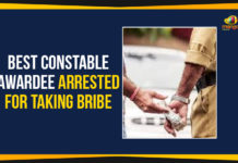 Best Constable Awardee Arrested, Best Constable Awardee Arrested For Taking Bribe, Best Constable Awardee Pelli Thirupati Reddy Arrested, Best Constable Awardee Pelli Thirupati Reddy Arrested For Taking Bribe, Excise Minister of Telangana, Mahbubnagar, Mango News, Pelli Thirupati Reddy, Telangana, Telangana – Best Constable Awardee Arrested For Taking Brib