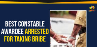 Best Constable Awardee Arrested, Best Constable Awardee Arrested For Taking Bribe, Best Constable Awardee Pelli Thirupati Reddy Arrested, Best Constable Awardee Pelli Thirupati Reddy Arrested For Taking Bribe, Excise Minister of Telangana, Mahbubnagar, Mango News, Pelli Thirupati Reddy, Telangana, Telangana – Best Constable Awardee Arrested For Taking Brib