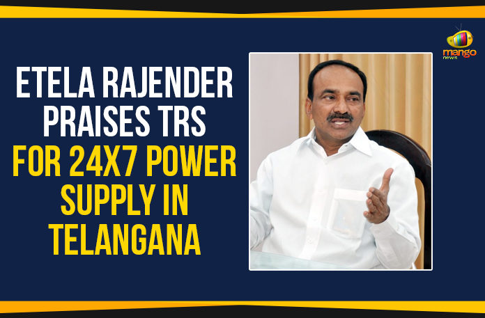 24X7 Power Supply in Telangana, CM KCR, Etela Rajender Praises TRS, Etela Rajender Praises TRS For 24X7 Power Supply in Telangana, Gangadhar Mandal, Karimnagar, KCR, Kotla Narasimhulupalli village, kV 33/11 substation, Mandal Parishad Territorial Councils, Mango News, Power Supply in Telangana, Sunkari Ravi Shankar, Telangana, Telangana news, Telangana Politics, Telangana Politics News, Telangana Rashtra Samithi, Zilla Parishad Territorial Councils