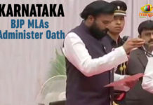 BJP MLAs Administer Oath, BS Yediyurappa the Chief Minister of Karnataka, Karnataka, Karnataka – BJP MLAs Administer Oath, Latest National Political News Today, Mango News, Members of the Legislative Assembly, Ministers of Karnataka, national political news, National Political News 2019, national political updates