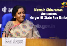 Nirmala Sitharaman Announces Merger Of State Run Banks Nirmala Sitharaman Announces Merger Of State Run Banks,Mango News,Nirmala Sitharaman Announces Consolidation of 27 Govt Banks,Nirmala Sitharaman announces mega state-run bank mergers,Finance Minister announces mega merger of 10 state-run banks,Nirmala Sitharaman announces merger of 10 state-run banks