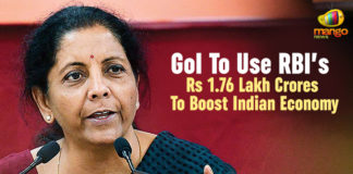 Finance Ministry of India, GoI To Use RBI Rs 1.76 Lakh Crores To Boost Indian Economy, GoI To Use RBI’s Rs 1.76 Lakh Crores To Boost India, GoI To Use RBI’s Rs 1.76 Lakh Crores To Boost Indian Economy, indian economy, Latest National Political News Today, Mango News, national political news, National Political News 2019, National Political News Today, Nirmala Sitharaman, Prime Minister Narendra Modi, RBI Rs 1.76 Lakh Crores To Boost Indian Economy