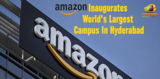 Amazon Inaugurates World’s Second Largest Campus, Amazon Largest Campus Building, Amazon Largest Campus Building In The World, Amazon Largest Campus Building In The World IN Hyderabad, Amazon largest campus building in the world to be open today, Amazon largest campus building in the world to be open today in Hyderabad, Mango News, Telangana Political News, Telangana Political News 2019, Telangana Political Updates 2019