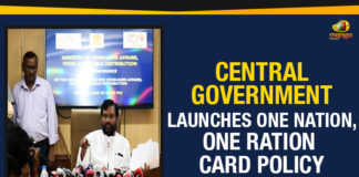 Central Government, Central Government Launches One Nation, Central Government Launches One Nation One Ration Card Policy, KCR, mango news telugu, Minister of Consumer Affairs, One Nation One Ration Card Scheme, One Nation One Ration Card Scheme Begins, One Nation One Ration Card Scheme Begins In Telangana, One Nation One Ration Card Scheme In Telangana, One Nation One Ration Card Scheme Telangana, One Ration Card Policy, Public distribution system, Ram Vilas Paswan, Telangana, Telangana news