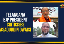 Telangana BJP President Criticises Owaisi AIMIM, akbaruddin owaisi, Asaduddin Owaisi, BJP, BJP Laxman, BJP President Criticises Asaduddin Owaisi, BJP President Criticises Owaisi, breaking news, Dr. K. Laxman, Latest News, Laxman comments on KCR and owaisi, Mango News, news today, Political News, Telangana, telangana bjp leaders, Telangana BJP President Criticises Owaisi, Telangana news, telugu news