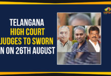 Telangana High Court Judges To Sworn In On 26th August Telangana High Court Judges To Sworn In On 26th August,Mango News,Telangana Political News,Latest Telangana News,Radhakrishnan sworn in Chief Justice of Hyderabad High Court,Telangana High Court Latest News,First Chief Justice of Telangana High Court,Telangana Latest New Updates