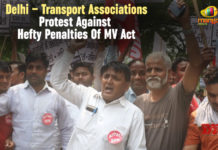 All India Motor Transport Congress, Delhi transport associations, Delhi Transport Associations Protest Against Hefty Penalties Of MV Act, Latest Political Breaking News, Mango News, National News Headlines Today, national news updates 2019, National Political News 2019, Transport Associations Protest Against Hefty Penalties Of MV Act, Transport Associations Protest Against Hefty Penalties Of MV Act In Delhi, United Front of Transport Associations
