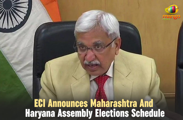 Assembly Elections Schedule, ECI Announces Maharashtra And Haryana Assembly Elections Schedule, ECI Announces Maharashtra And Haryana Assembly Elections Schedule 2019, Haryana Assembly Elections Schedule, Latest Political Breaking News, Maharashtra And Haryana Assembly Elections, Maharashtra And Haryana Assembly Elections Schedule, Mango News, National News Headlines Today, national news updates 2019, National Political News 2019