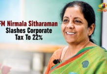 FM Nirmala Sitharaman Slashes Corporate Tax To 22% Corporate Taxes For Domestic Companies, FM Nirmala Sitharaman Slashes Corporate Tax To 22%, Latest Political Breaking News, Mango News, National News Headlines Today, national news updates 2019, National Political News 2019, Nirmala Sitharaman Cuts Corporate Taxes, Nirmala Sitharaman Cuts Corporate Taxes For Domestic Companies, Nirmala Sitharaman Slashes Corporate Tax To 22%
