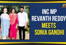 Congress President Sonia Gandhi, INC MP Revanth Reddy Meets Sonia Gandhi, Mango News, MP Revanth Reddy Family with Sonia Gandhi, MP Revanth Reddy Latest News, MP Revanth Reddy Meets Sonia Gandhi, MP Revanth Reddy Meets Sonia Gandhi Along with Family, Political Breaking News 2019, Revanth Reddy Family Meets Congress Chief Sonia Gandhi, Revanth Reddy Meets Sonia Gandhi