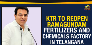 Information Technology Electronics and Communications Minister, K T Rama Rao, KTR To Reopen Ramagundam Fertilizers And Chemicals Factory, KTR To Reopen Ramagundam Fertilizers And Chemicals Factory In Telangana, Municipal Administration and Urban Development Minister, Political Updates 2019, Ramagundam Fertilizers And Chemicals Factory, Reopen Ramagundam Fertilizers And Chemicals Factory In Telangana, Telangana, Telangana Breaking News, Telangana Political Live Updates, Telangana Political Updates, Telangana Political Updates 2019