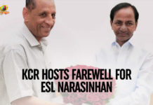 KCR Hosts Farewell Meeting For ESL Narasimhan Farewell To Governor ESL Narasimhan, Governor ESL Narasimhan, KCR Hosts Farewell Meeting For ESL Narasimhan, KCR Hosts Farewell Meeting For Governor ESL Narasimhan |, Political Updates 2019, Telangana Breaking News, Telangana Government Farewell To Governor ESL Narasimhan, Telangana Govt Farewell To Governor ESL Narasimhan, Telangana Political Live Updates, Telangana Political Updates, Telangana Political Updates 2019