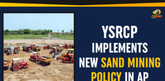 Andhra Pradesh Mineral Development Corporation, Ap Political Live Updates 2019, AP Political News, AP Political Updates, AP Political Updates 2019, Mango News, the Chief Minister of AP, Y.S. Jagan Mohan Reddy, YCP Implements New Sand Mining Policy, YCP Implements New Sand Mining Policy In AP, YCP Latest Updates 2019, YSRCP Implements New Sand Mining Policy, YSRCP Implements New Sand Mining Policy In AP, Yuvajana Sramika Rythu Congress Party