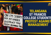 Begumpet St Francis College Students Protest, Begumpet St Francis College Students Protest Against Management, Mango News, St Francis College Students, St Francis College Students Protest, St Francis College Students Protest Against Management, Telangana Breaking News, Telangana St Francis College Students Protest Against Management