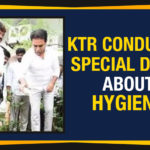 KTR Conducts Special Drive, KTR Conducts Special Drive About Hygiene, KTR Special Drive About Hygiene, Mango News, Municipal Administration and Urban Development Minister, Political Updates 2019, Special Drive About Hygiene, Telangana, Telangana Breaking News, Telangana Political Live Updates, Telangana Political Updates, Telangana Political Updates 2019, Working President of the Telangana Rashtra Samithi
