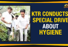 KTR Conducts Special Drive About Hygiene KTR Conducts Special Drive, KTR Conducts Special Drive About Hygiene, KTR Special Drive About Hygiene, Mango News, Municipal Administration and Urban Development Minister, Political Updates 2019, Special Drive About Hygiene, Telangana, Telangana Breaking News, Telangana Political Live Updates, Telangana Political Updates, Telangana Political Updates 2019, Working President of the Telangana Rashtra Samithi