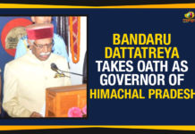 Bandaru Dattatreya Takes Oath As Governor Of Himachal Pradesh Bandaru Dattatreya As Himachal Pradesh Governor, Bandaru Dattatreya Takes Oath As Governor, Bandaru Dattatreya Takes Oath As Governor Of Himachal Pradesh, Bandaru Dattatreya Takes Oath As Himachal Pradesh Governor, Bandaru Dattatreya Takes Oath As HP Governor, Mango News, Telangana Political Live Updates, Telangana Political Updates, Telangana Political Updates 2019